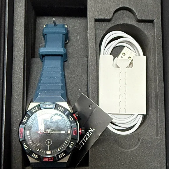 Citizen CZ Smart 44mm Unisex Stainless Steel Hybrid Watch Blue Band